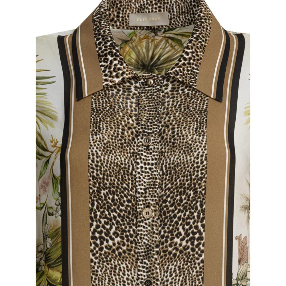 Elie Saab Savannah Print Shirt tag size 40 Women - Picture 3 of 4